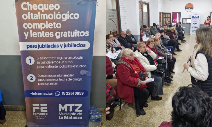 La Matanza: realizan controles oftalmológicos para jubilados en el Centro de Comerciantes de San Justo