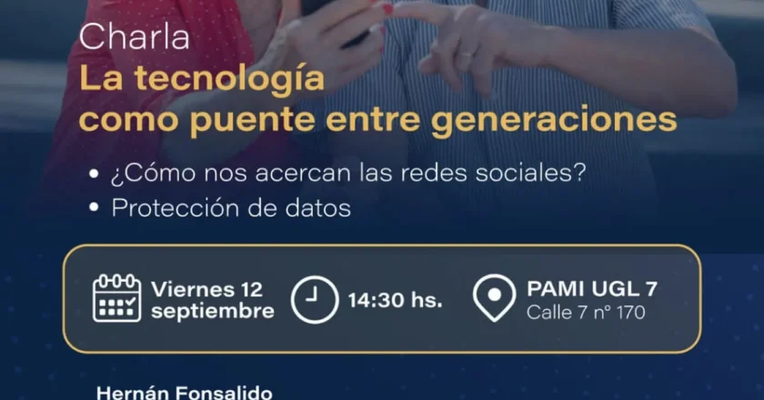 PAMI La Plata invita a reflexionar sobre “La tecnología como puente entre generaciones”
