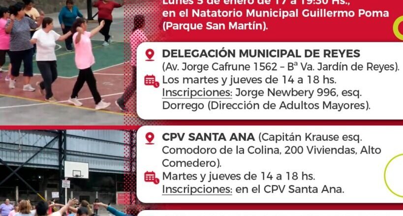 Jujuy: abrieron las inscripciones para “Verano Activo” destinado a los adultos mayores