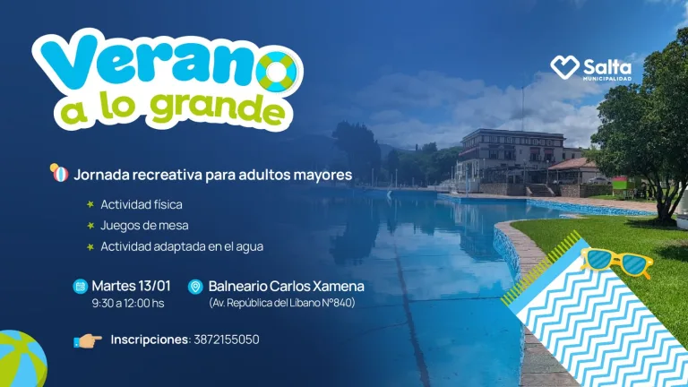 Comienza “Verano a lo Grande 2026” para los adultos mayores de Salta